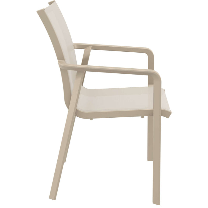 Siesta Pacific Arm Chair - Taupe/Taupe