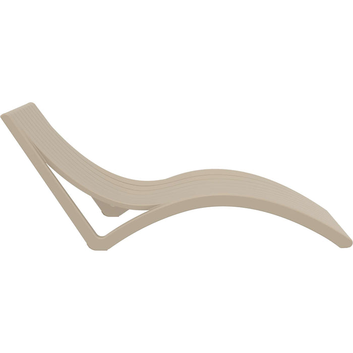 Siesta Slim Sun Lounger - Taupe