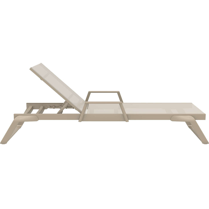 Siesta Tropic  Sun Lounger - Arm Set Taupe