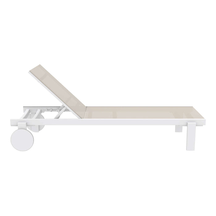 Siesta Casablanca Sun Lounger — White/Taupe
