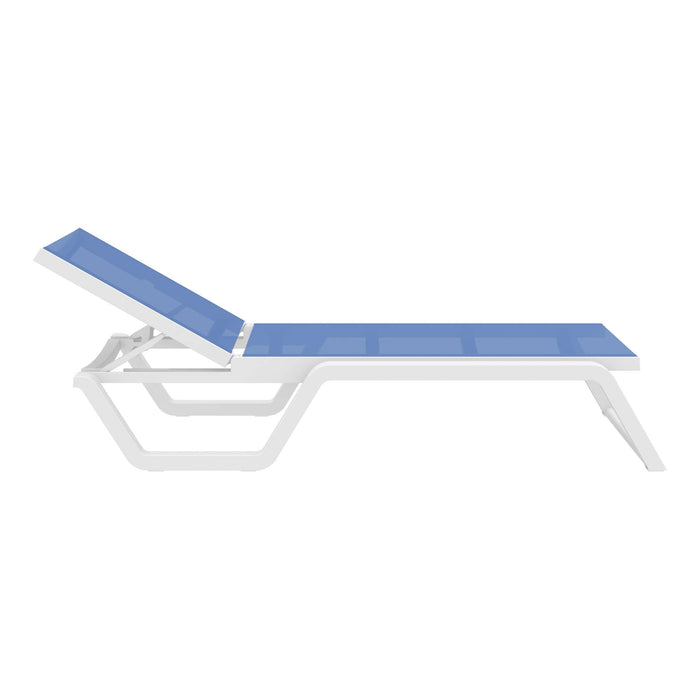 Siesta Rio Sun Lounger — White/Blue