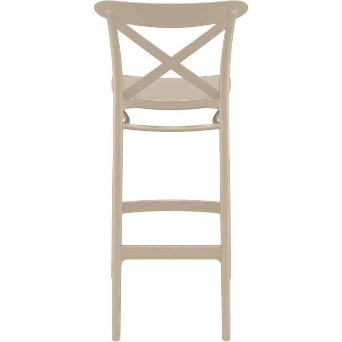 Siesta Cross Bar Stool 75cm (Dry Bar Height) - Taupe