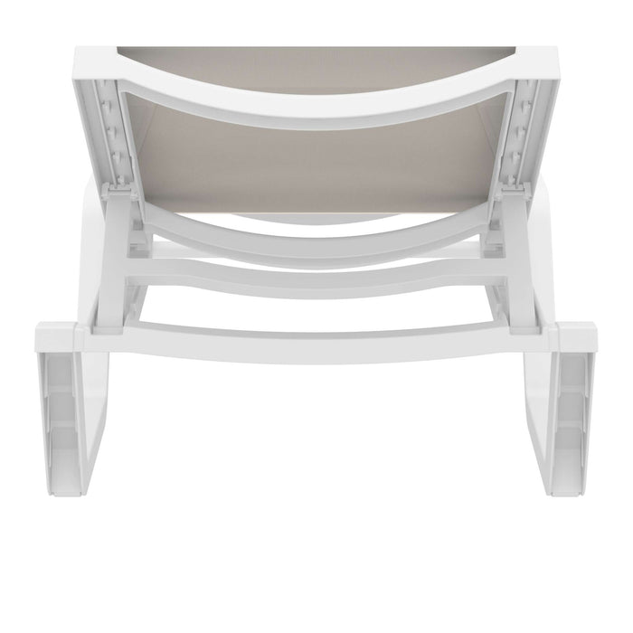 Siesta Rio Sun Lounger — White/Taupe