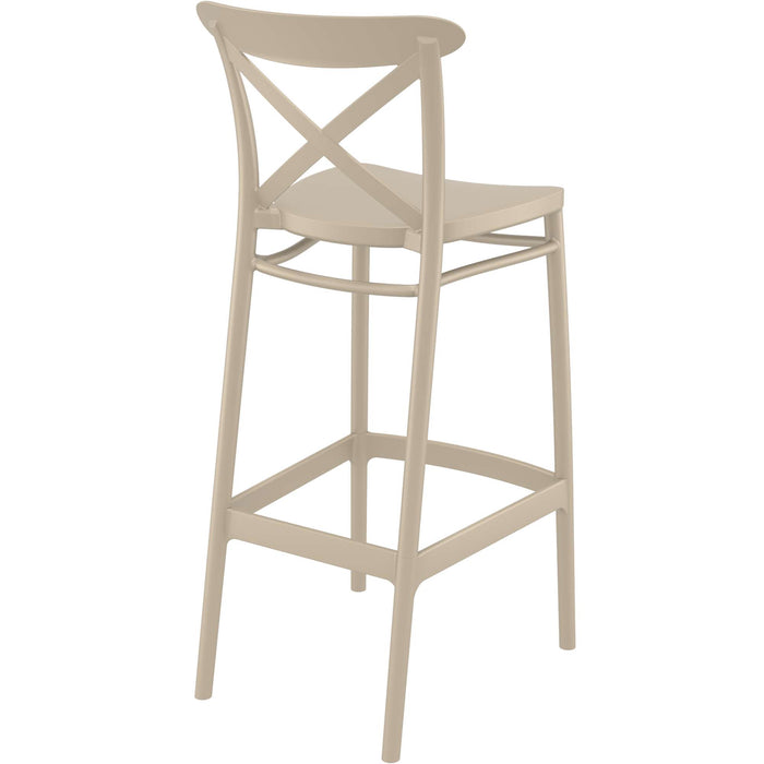 Siesta Cross Bar Stool 75cm (Dry Bar Height) - Taupe