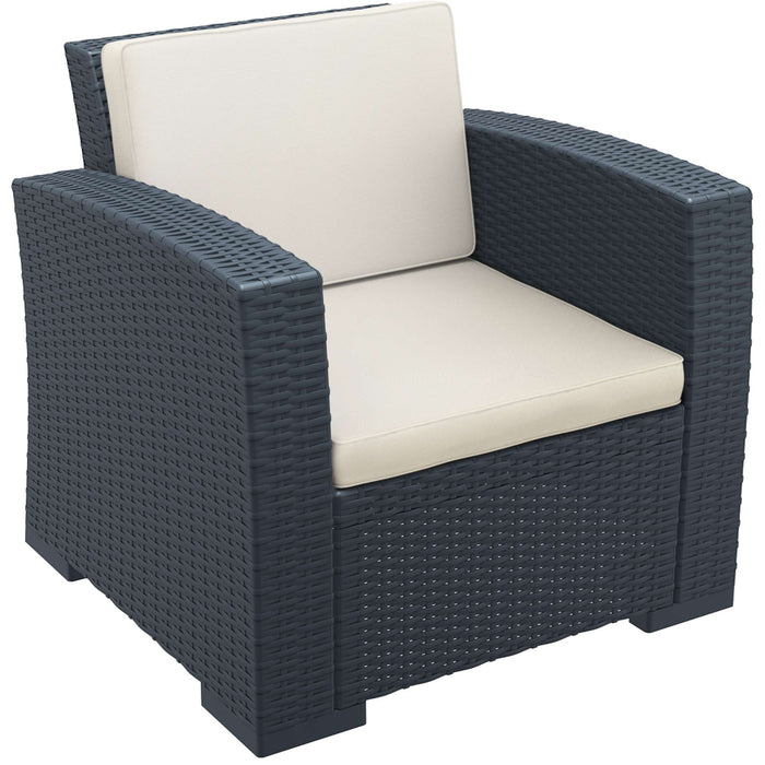 Siesta Monaco Lounge Arm Chair - Anthracite with cushion