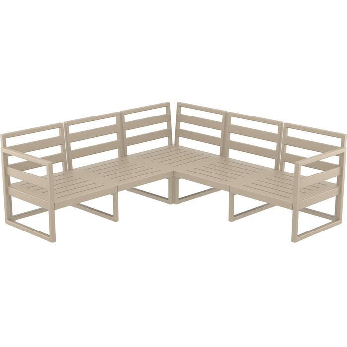 Siesta Mykonos Lounge Corner - Taupe - No cushions