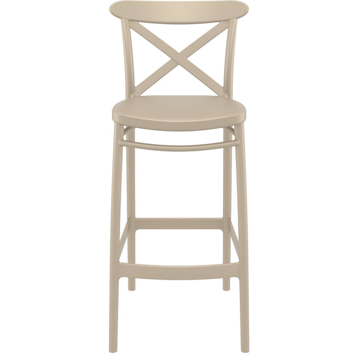 Siesta Cross Bar Stool 75cm (Dry Bar Height) - Taupe