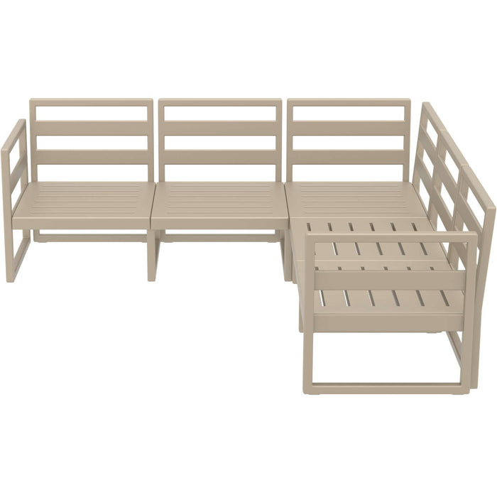 Siesta Mykonos Lounge Corner - Taupe - No cushions