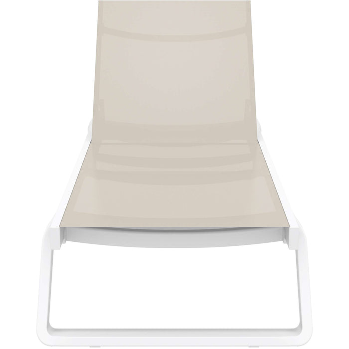 Siesta Tropic Sun Lounger Taupe & White