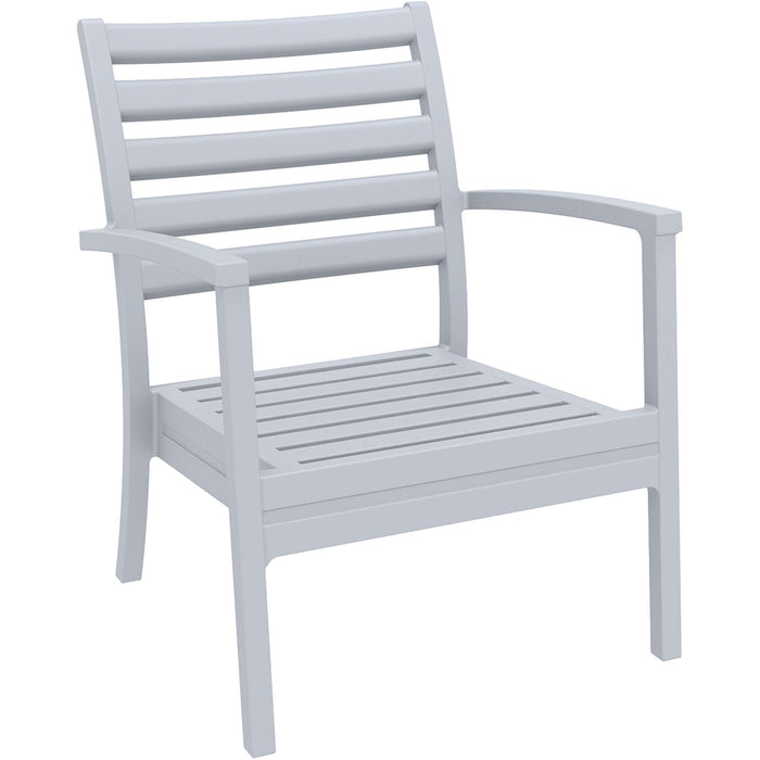 Siesta Artemis XL Arm Chair - Silver Grey with Beige Seat and Back Cushion