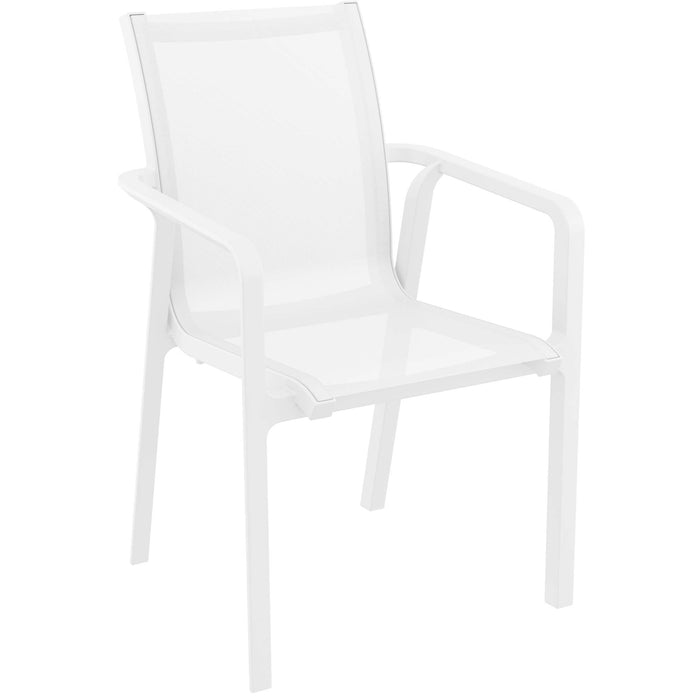 Siesta Pacific Arm Chair - White/White