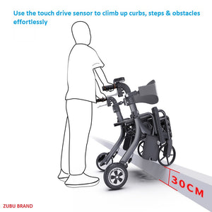 ZUBU Rollator 5 in 1 Electric Mobility Wheelchair (Model: ZB02)