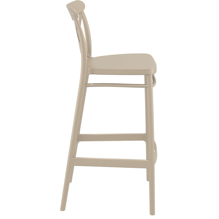 Siesta Cross Bar Stool 75cm (Dry Bar Height) - Taupe