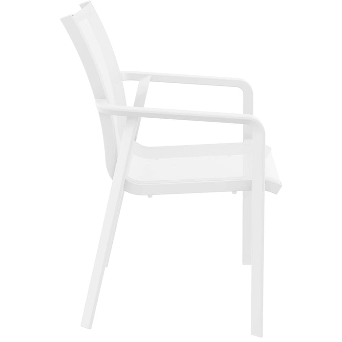 Siesta Pacific Arm Chair - White/White