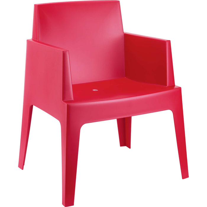 Siesta Box Arm Chair - Red
