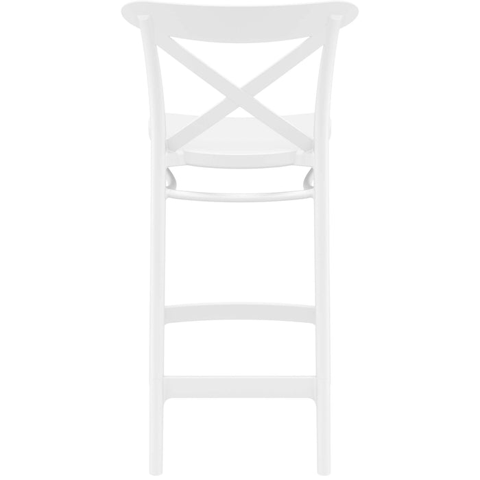 Siesta Cross Bar Stool 65cm (Counter Height) - White