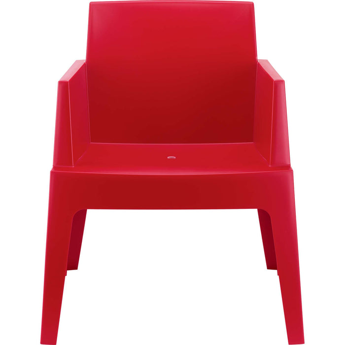 Siesta Box Arm Chair - Red