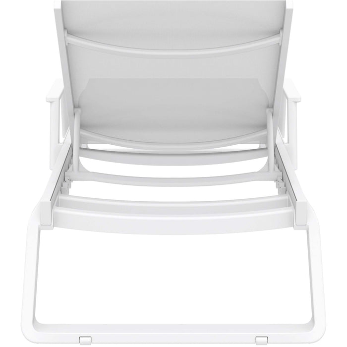 Siesta Tropic  Sun Lounger - Arm Set White