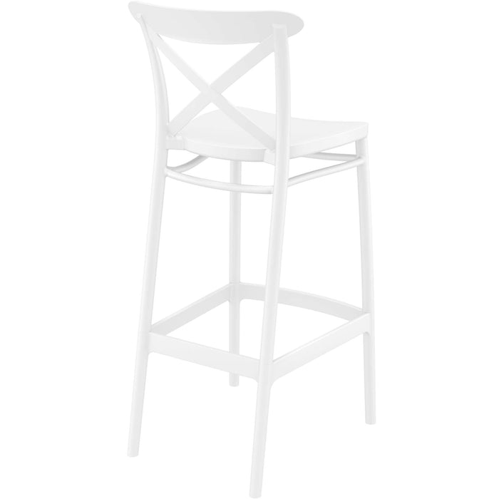 Siesta Cross Bar Stool 75cm (Dry Bar Height) - White