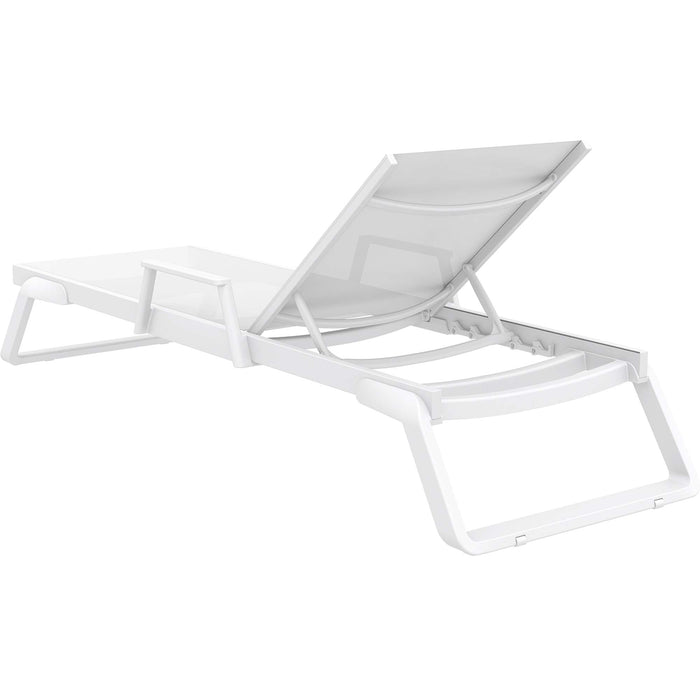 Siesta Tropic  Sun Lounger - Arm Set White