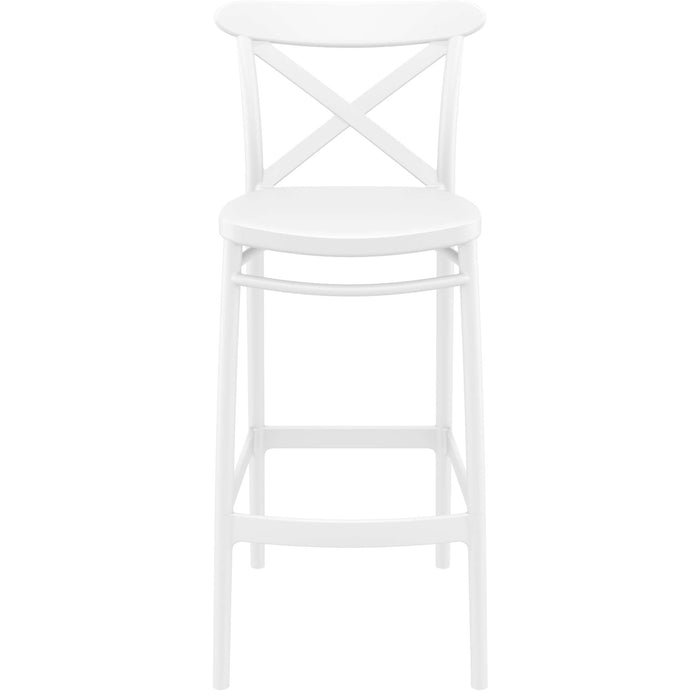 Siesta Cross Bar Stool 75cm (Dry Bar Height) - White