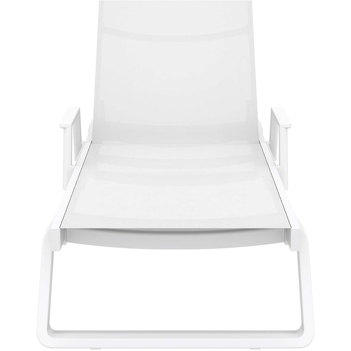 Siesta Tropic  Sun Lounger - Arm Set White