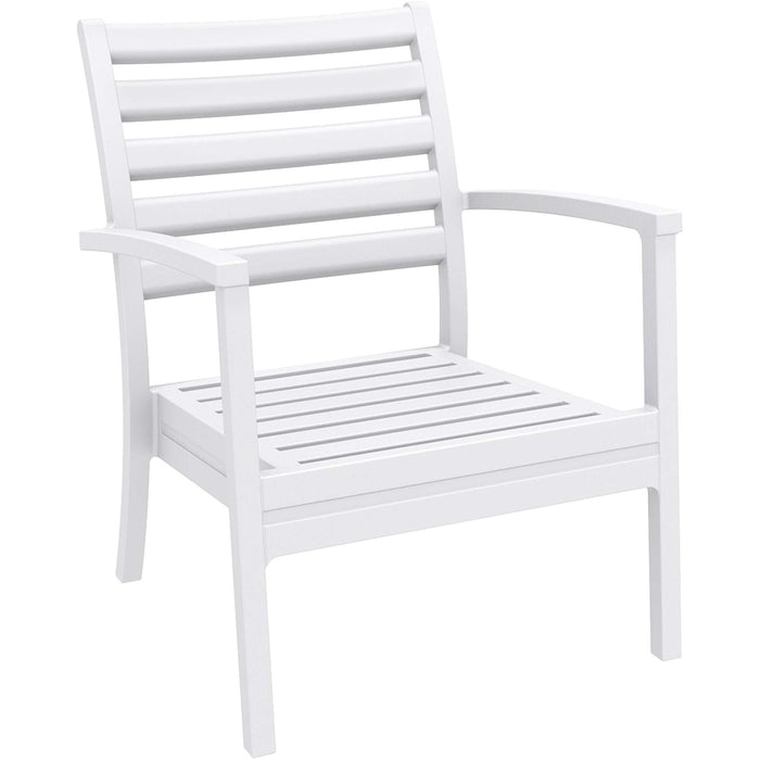 Siesta Artemis XL Arm Chair - White with Beige Seat Cushion
