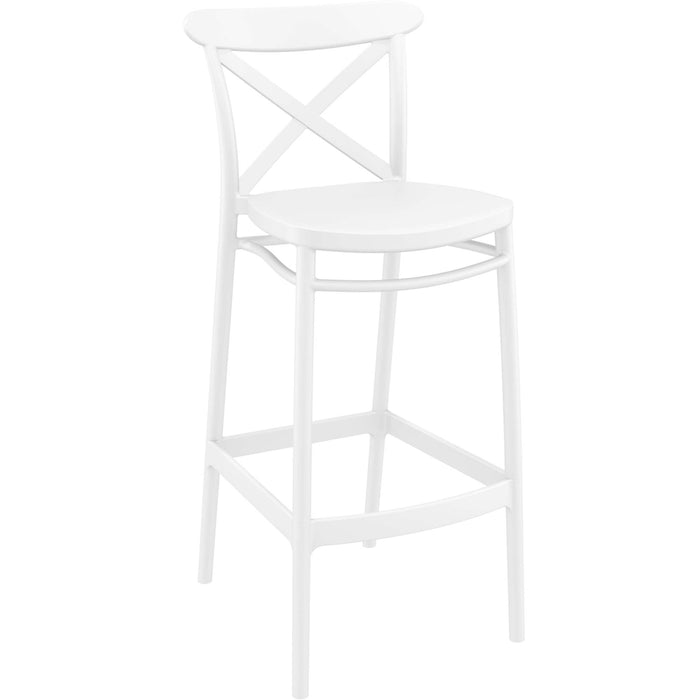 Siesta Cross Bar Stool 75cm (Dry Bar Height) - White