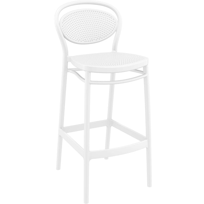 Siesta Marcel Bar Stool 75cm (Dry Bar Height) - White
