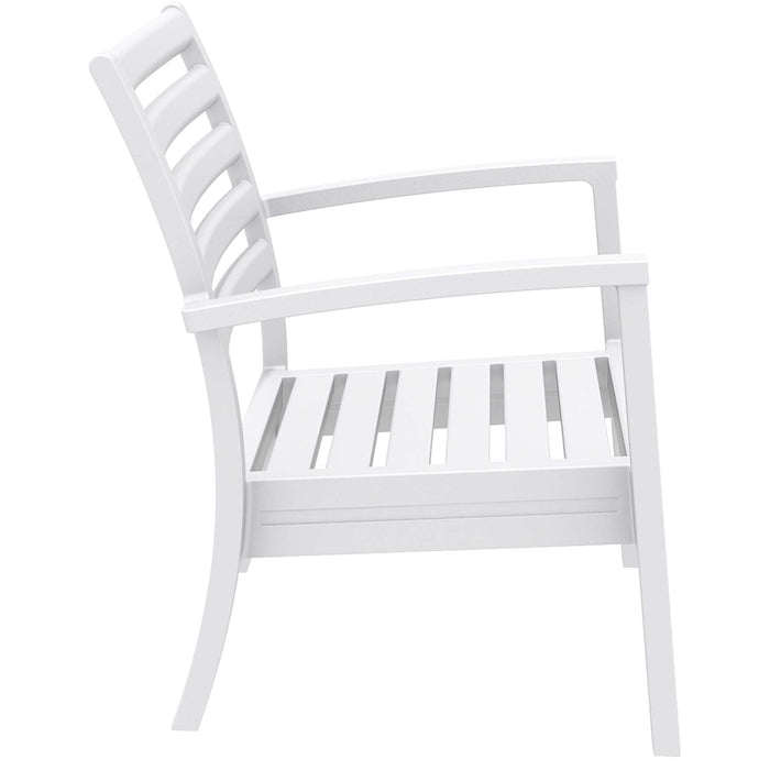 Siesta Artemis XL Arm Chair - White with Beige Seat Cushion