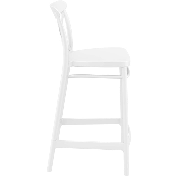 Siesta Cross Bar Stool 65cm (Counter Height) - White