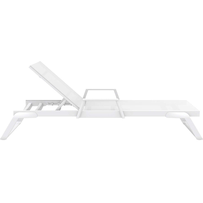 Siesta Tropic  Sun Lounger - Arm Set White