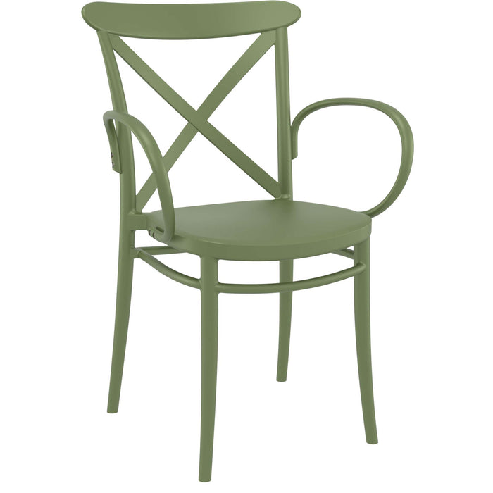 Siesta Cross XL Arm Chair - Olive Green