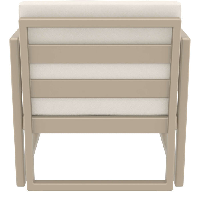 Siesta Mykonos Lounge Arm Chair - Taupe with Beige Cushions