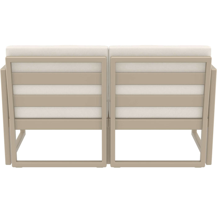 Siesta Mykonos Lounge Sofa - Taupe with Beige Cushions