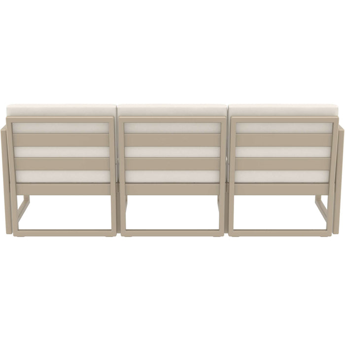 Siesta Mykonos Lounge Sofa XL - Taupe with Beige Cushions