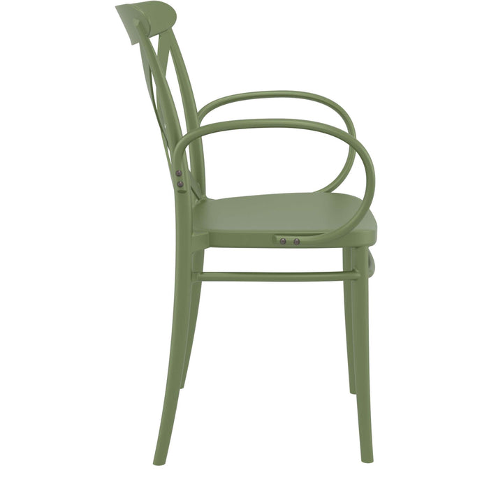 Siesta Cross XL Arm Chair - Olive Green