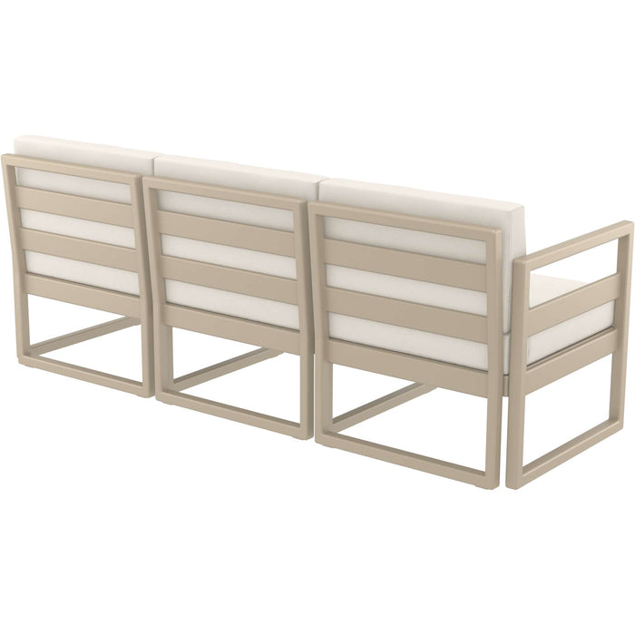 Siesta Mykonos Lounge Sofa XL - Taupe with Beige Cushions