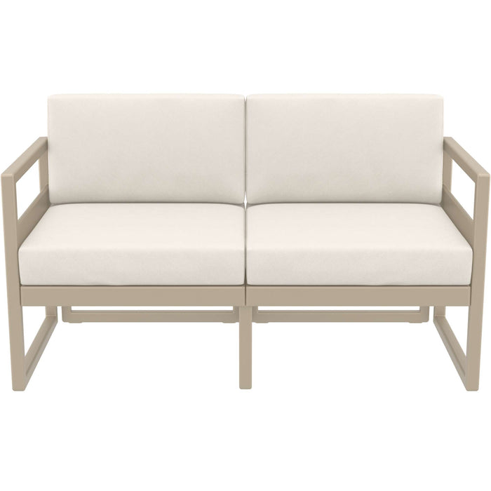 Siesta Mykonos Lounge Sofa - Taupe with Beige Cushions