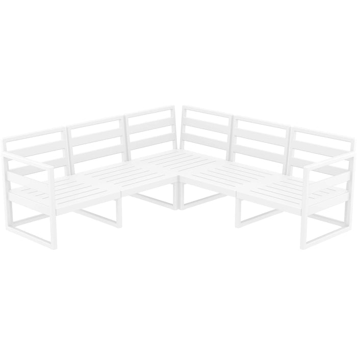 Siesta Mykonos Lounge Corner - White - No cushions