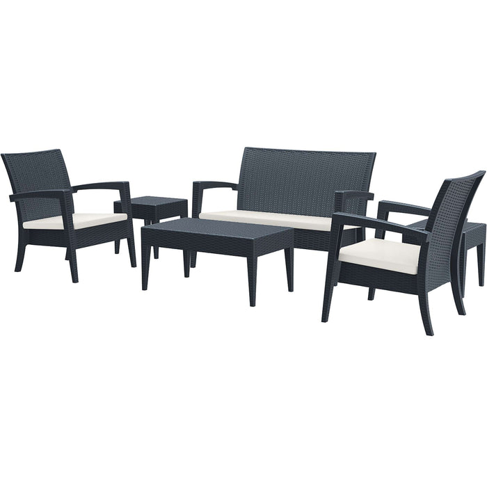 Siesta Miami (Tequila) Lounge Set - Anthracite with cushions