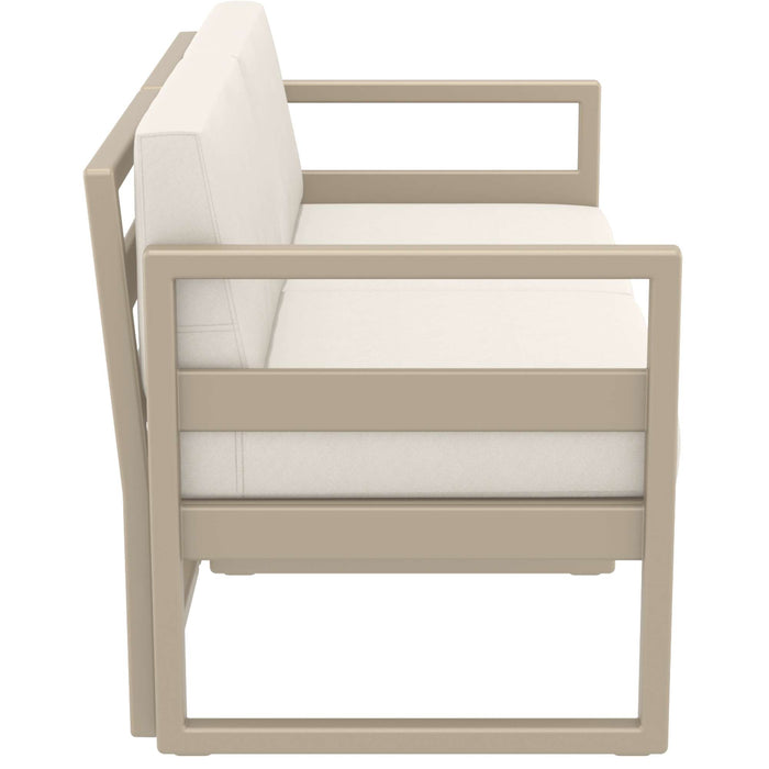 Siesta Mykonos Lounge Sofa - Taupe with Beige Cushions