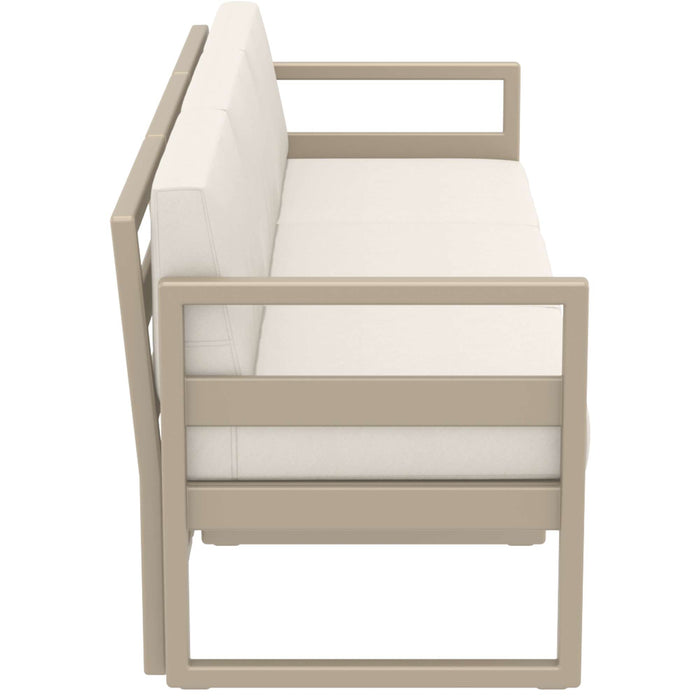 Siesta Mykonos Lounge Sofa XL - Taupe with Beige Cushions