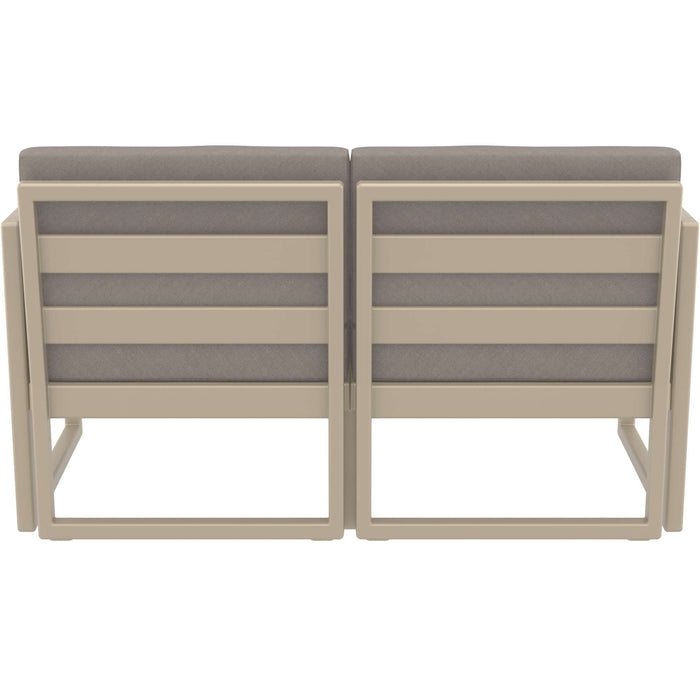 Siesta Mykonos Lounge Sofa - Taupe with Light Brown Cushions