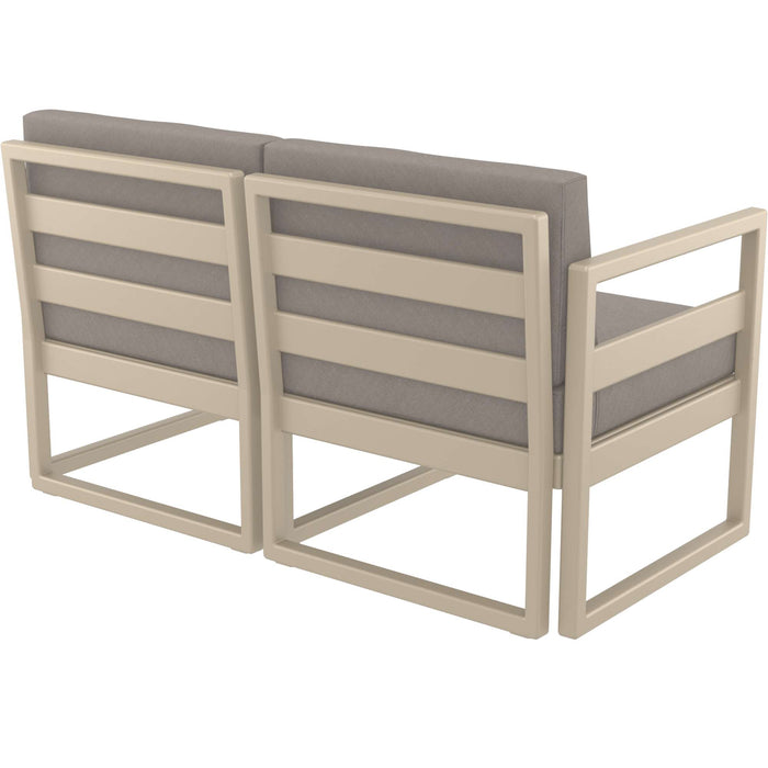 Siesta Mykonos Lounge Sofa - Taupe with Light Brown Cushions