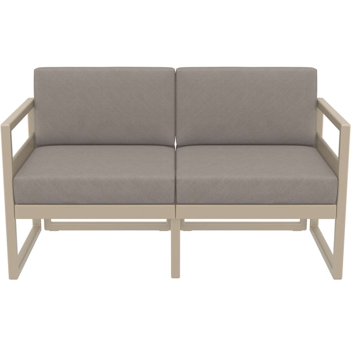 Siesta Mykonos Lounge Sofa - Taupe with Light Brown Cushions