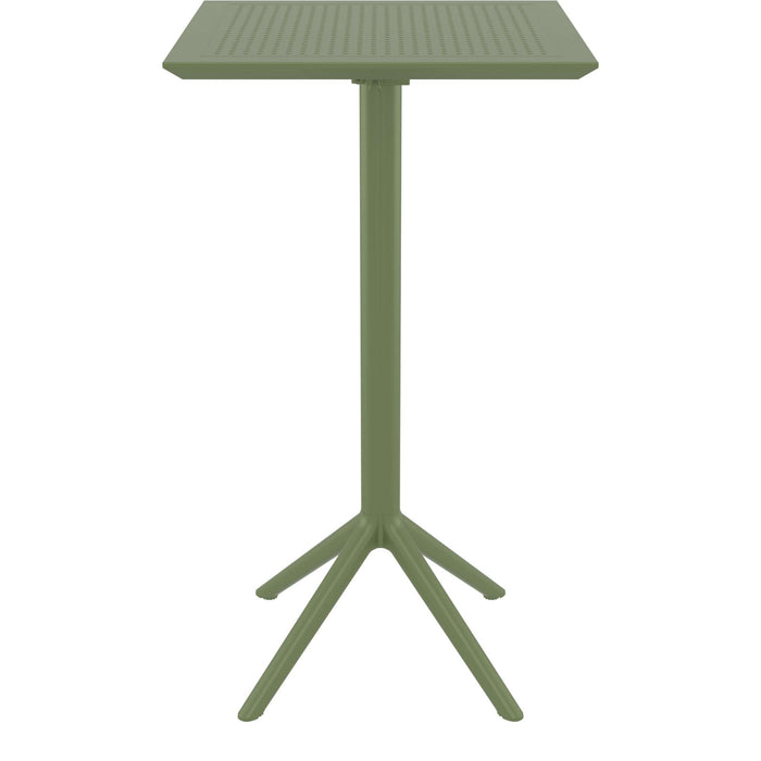 Siesta Sky Folding BAR Table 60 Square - Olive Green
