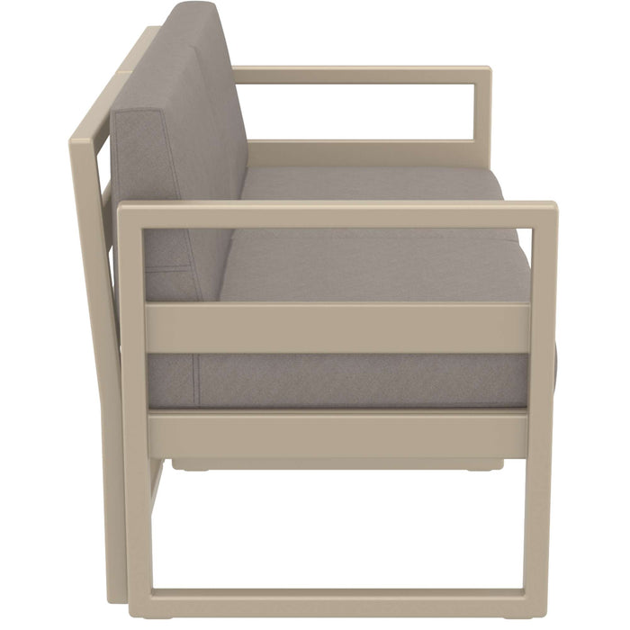Siesta Mykonos Lounge Sofa - Taupe with Light Brown Cushions