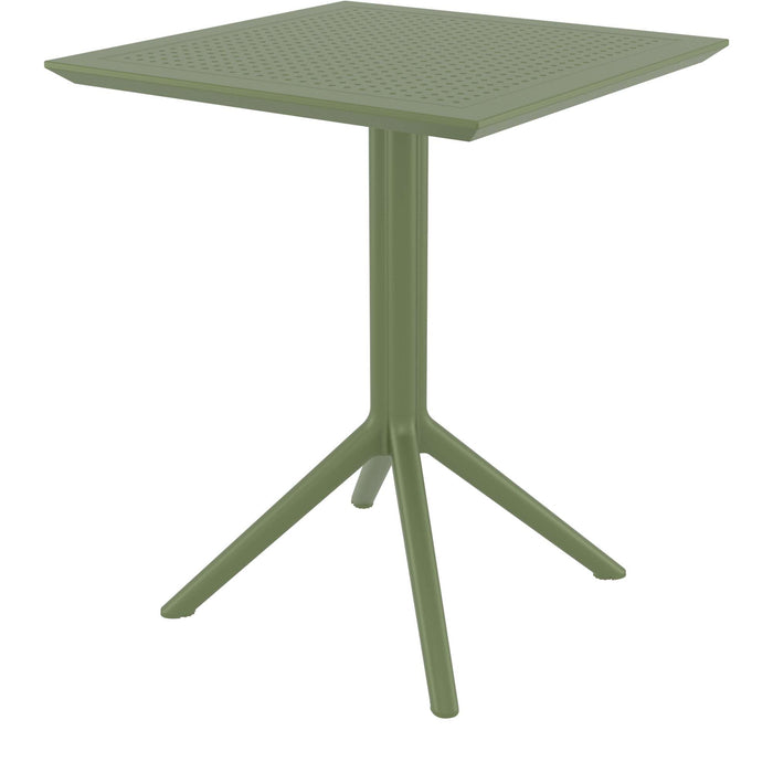 Siesta Sky Folding Table 60 Square - Olive Green