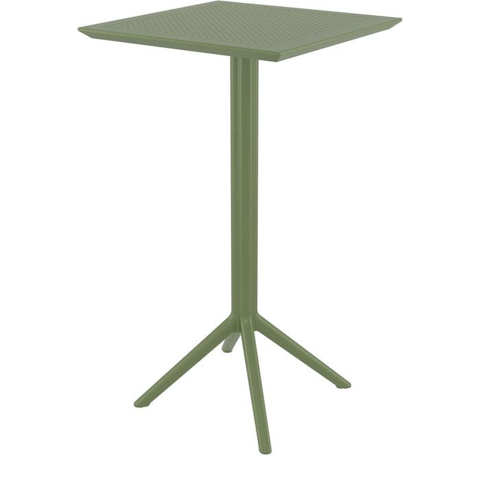 Siesta Sky Folding BAR Table 60 Square - Olive Green